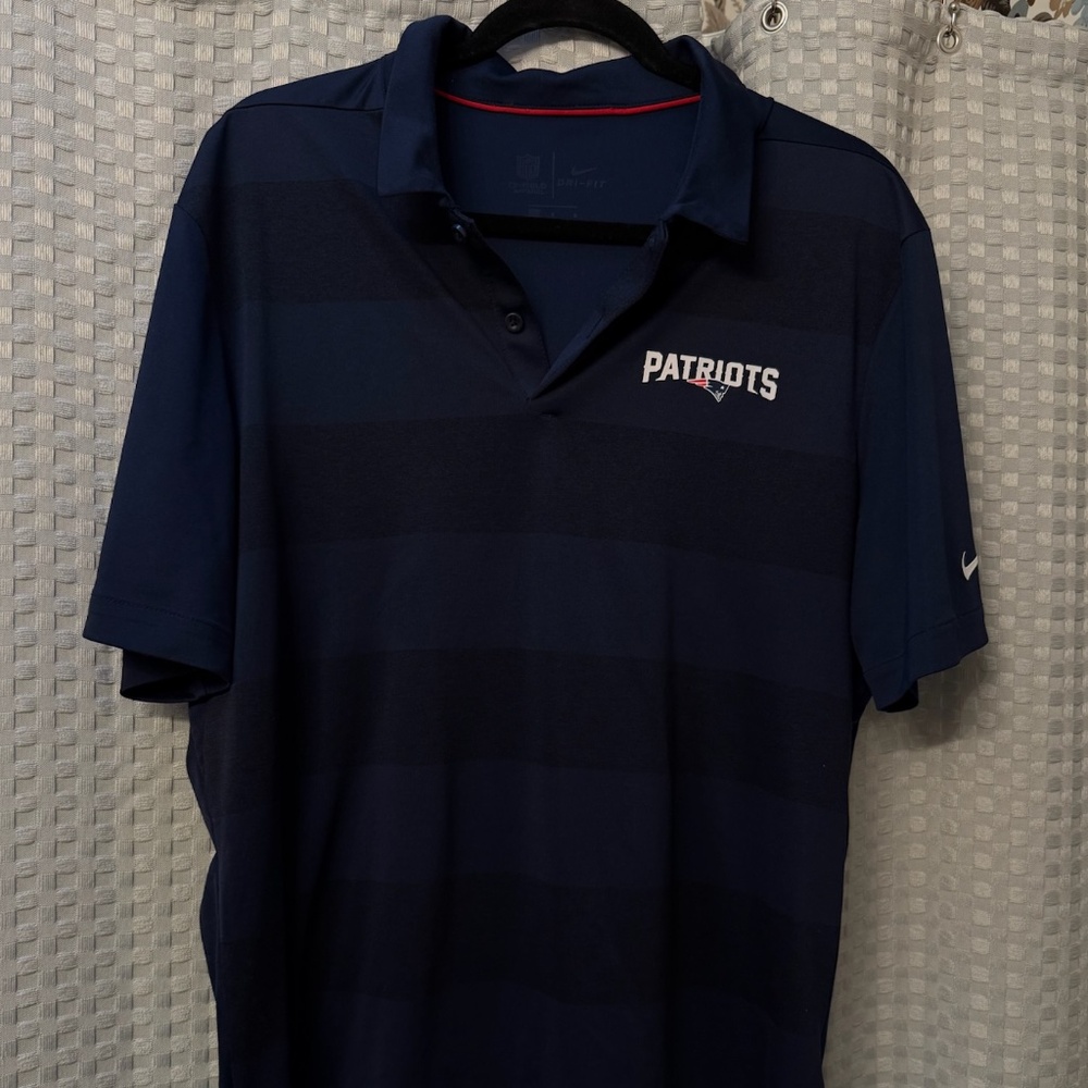 New England Patriots Sideline Victory Stripe / Men's Nike Dri-FIT NFL Polo